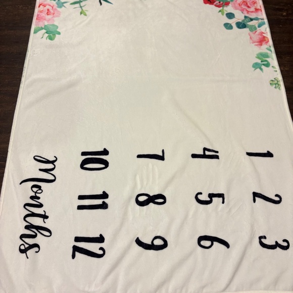 🌹 Baby Girl Milestone Blanket 🌹 - Picture 2 of 2
